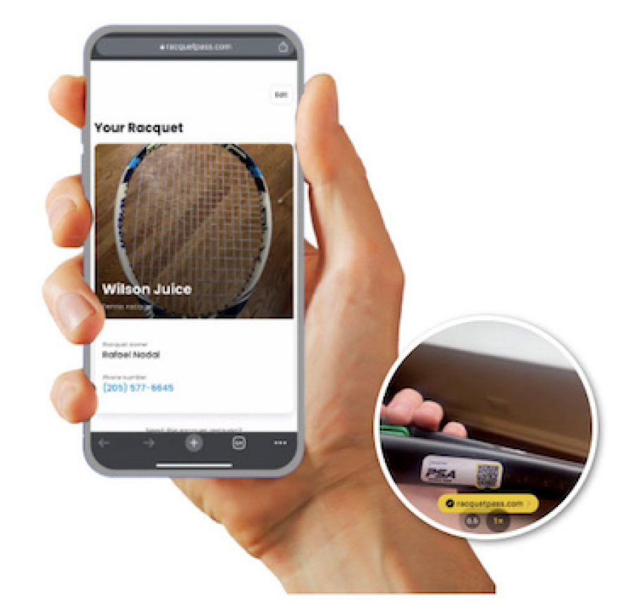 Scan racquet QR code with your phone